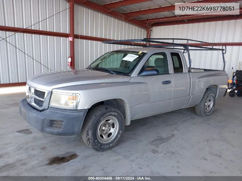 1D7HE22K69S778051 2009 Dodge Dakota St