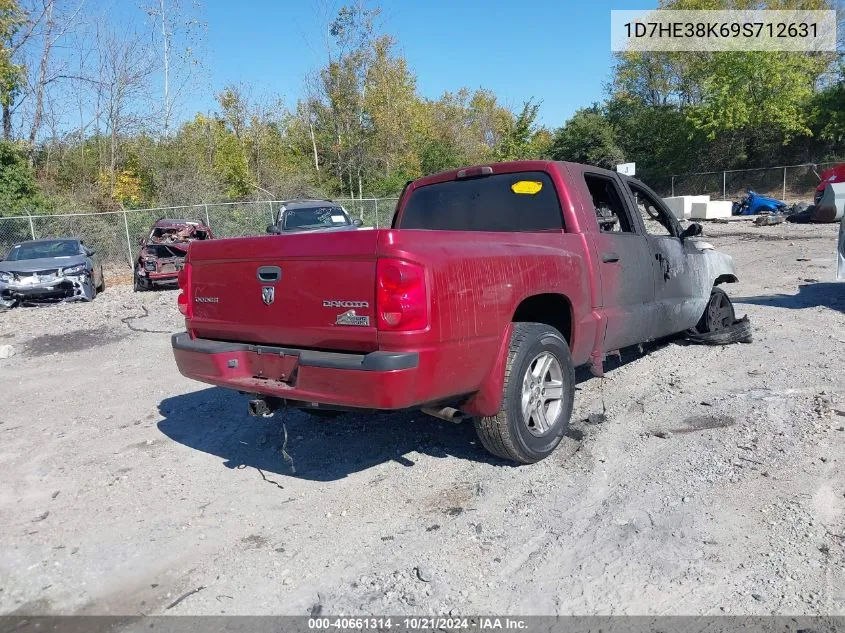 2009 Dodge Dakota Bighorn/Lonestar VIN: 1D7HE38K69S712631 Lot: 40661314