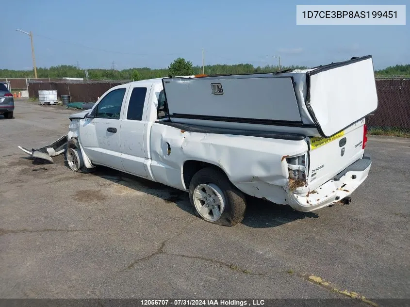 2010 Dodge Dakota Sxt VIN: 1D7CE3BP8AS199451 Lot: 12056707