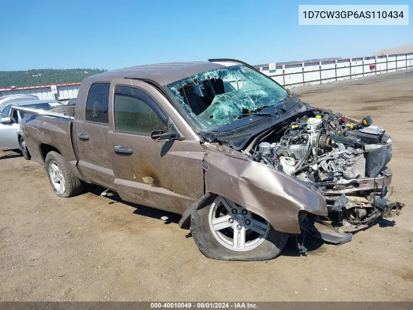 1D7CW3GP6AS110434 2010 Dodge Dakota Bighorn/Lonestar