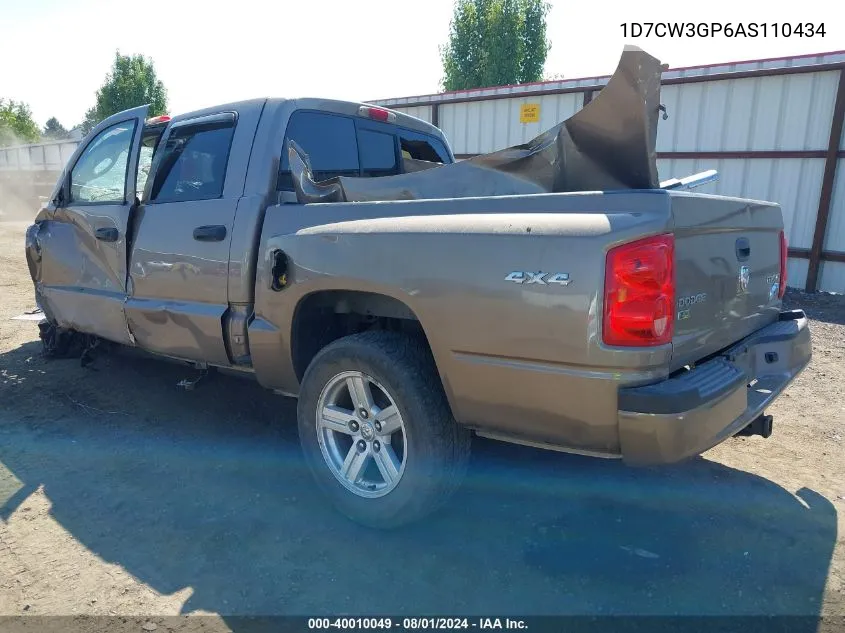 1D7CW3GP6AS110434 2010 Dodge Dakota Bighorn/Lonestar