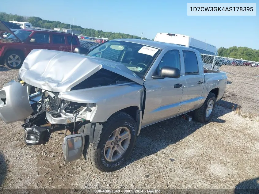 2010 Dodge Dakota Bighorn/Lonestar VIN: 1D7CW3GK4AS178395 Lot: 40057849