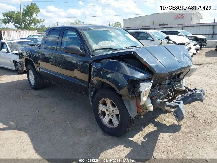 2010 Dodge Dakota Bighorn/Lonestar VIN: 1D7CE3GK7AS179429 Lot: 40292284