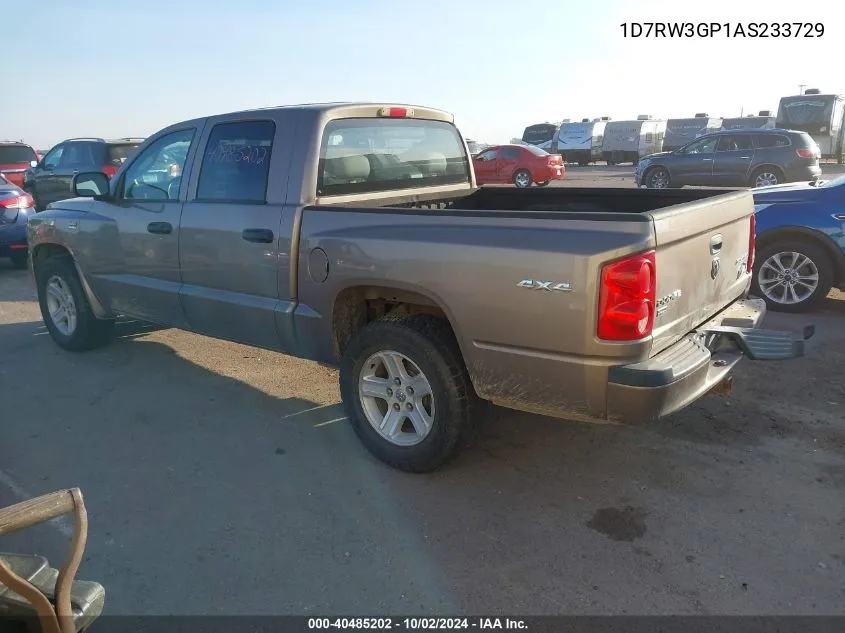 2010 Dodge Dakota Bighorn/Lonestar VIN: 1D7RW3GP1AS233729 Lot: 40485202