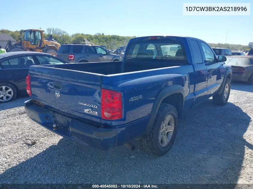 2010 Dodge Dakota Bighorn/Lonestar VIN: 1D7CW3BK2AS218996 Lot: 40545082