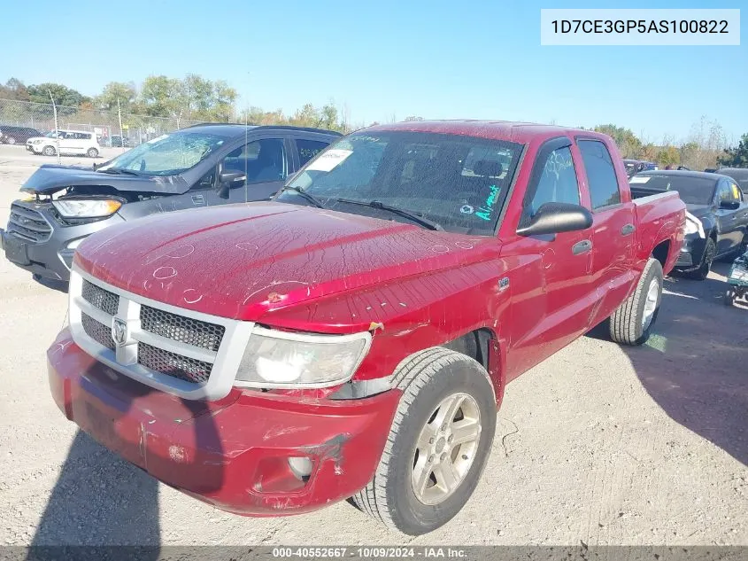 2010 Dodge Dakota Bighorn/Lonestar VIN: 1D7CE3GP5AS100822 Lot: 40552667