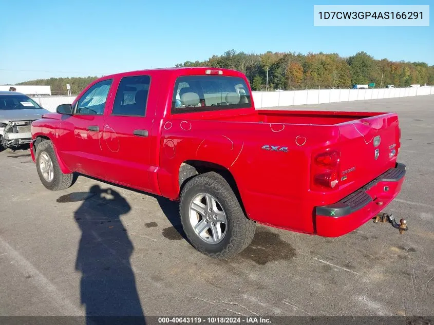 2010 Dodge Dakota Bighorn/Lonestar VIN: 1D7CW3GP4AS166291 Lot: 40643119