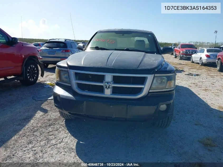 2010 Dodge Dakota Bighorn/Lonestar VIN: 1D7CE3BK3AS164353 Lot: 40646738