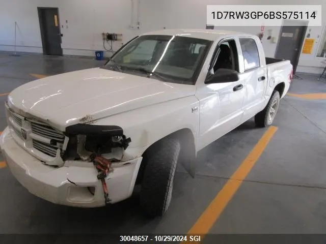 2011 Dodge Dakota Slt VIN: 1D7RW3GP6BS575114 Lot: 30048657