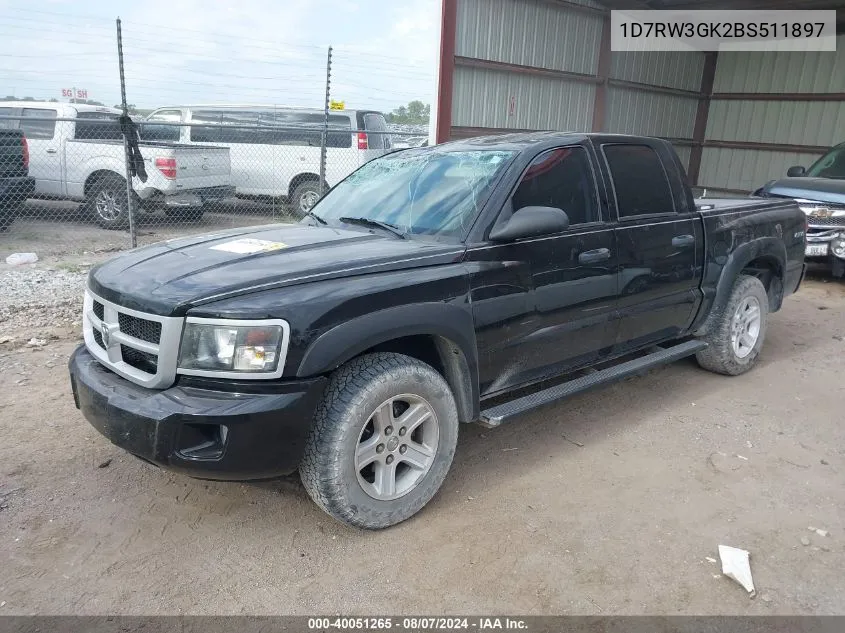 1D7RW3GK2BS511897 2011 Ram Dakota Bighorn/Lonestar