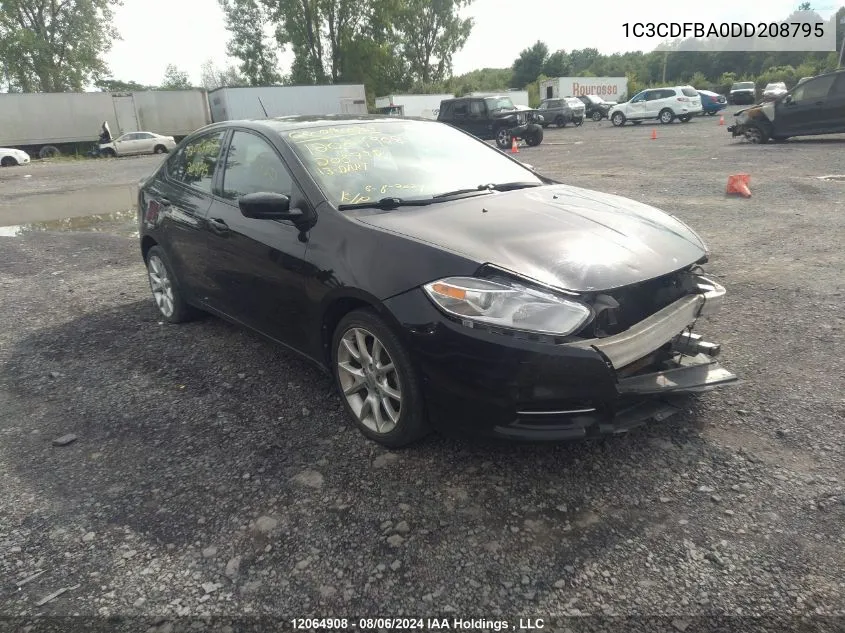 2013 Dodge Dart Sxt/Rallye VIN: 1C3CDFBA0DD208795 Lot: 12064908