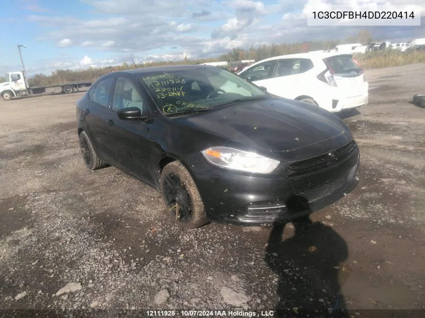 2013 Dodge Dart Sxt VIN: 1C3CDFBH4DD220414 Lot: 12111928