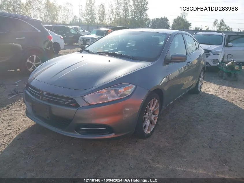 2013 Dodge Dart VIN: 1C3CDFBA1DD283988 Lot: 12118148