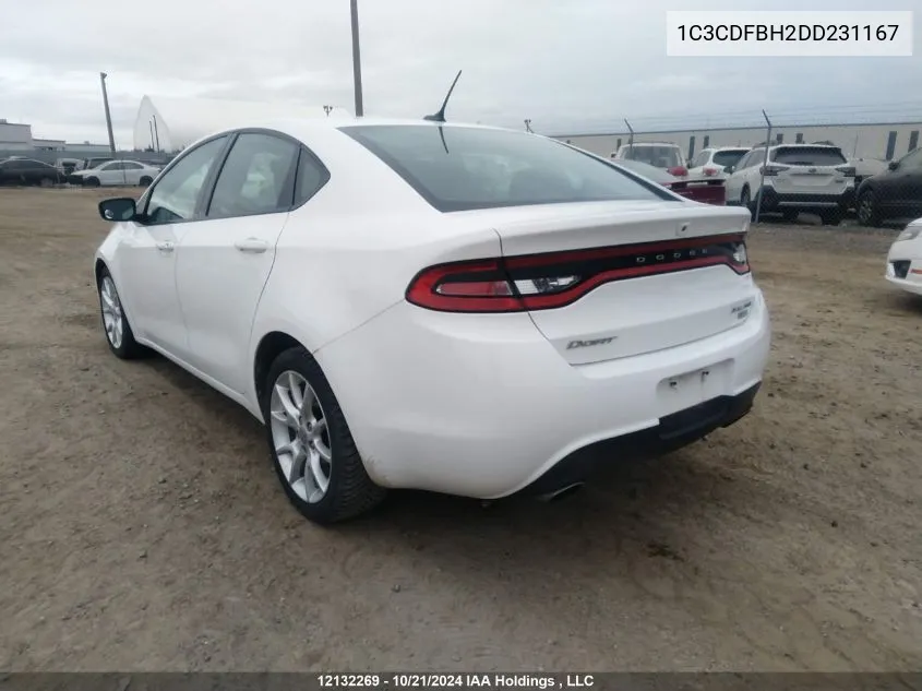 1C3CDFBH2DD231167 2013 Dodge Dart Sxt