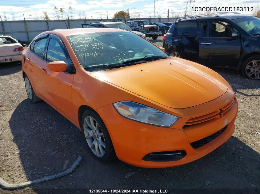 1C3CDFBA0DD183512 2013 Dodge Dart Sxt/Rallye