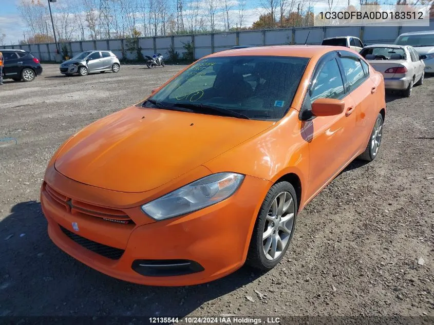 2013 Dodge Dart Sxt/Rallye VIN: 1C3CDFBA0DD183512 Lot: 12135544