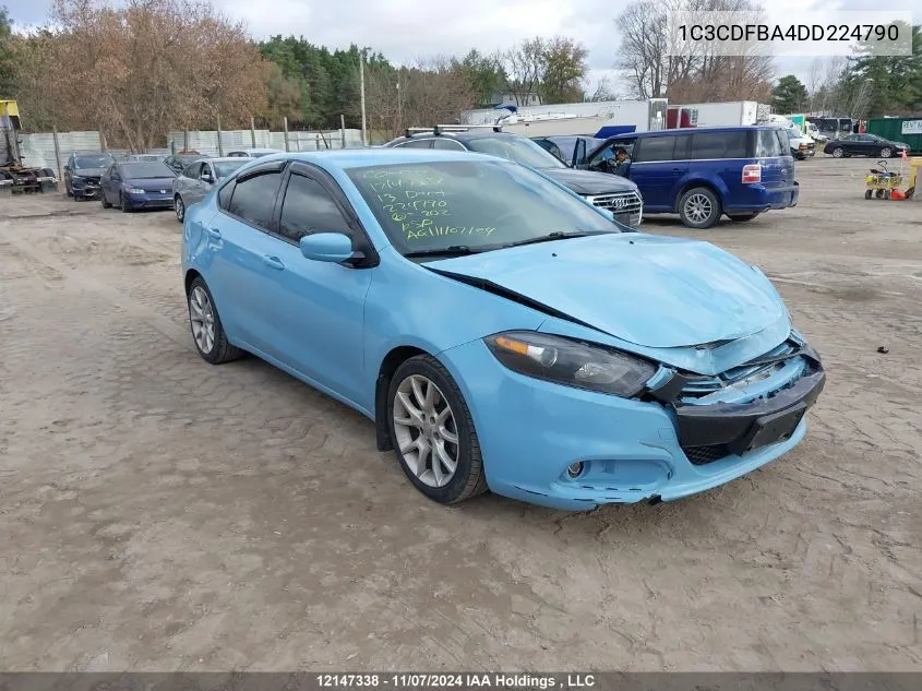 2013 Dodge Dart Sxt/Rallye VIN: 1C3CDFBA4DD224790 Lot: 12147338