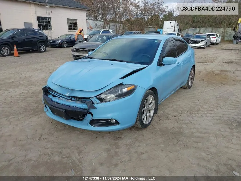 2013 Dodge Dart Sxt/Rallye VIN: 1C3CDFBA4DD224790 Lot: 12147338