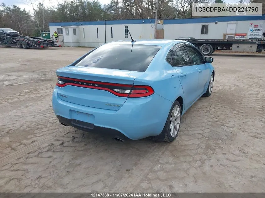 2013 Dodge Dart Sxt/Rallye VIN: 1C3CDFBA4DD224790 Lot: 12147338