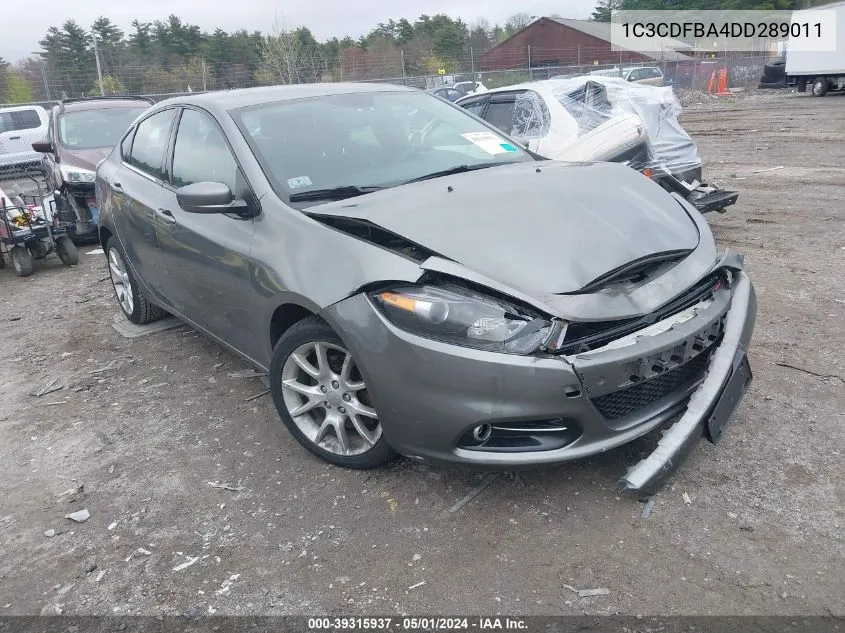 2013 Dodge Dart Sxt VIN: 1C3CDFBA4DD289011 Lot: 39315937