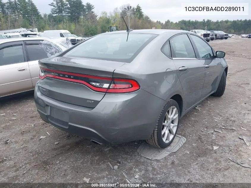 2013 Dodge Dart Sxt VIN: 1C3CDFBA4DD289011 Lot: 39315937