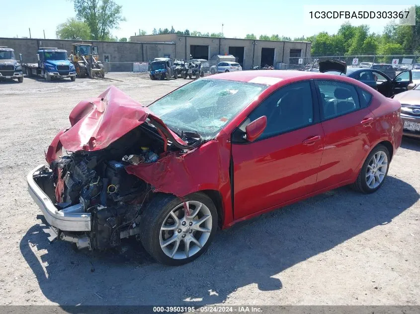 2013 Dodge Dart Sxt VIN: 1C3CDFBA5DD303367 Lot: 39503195