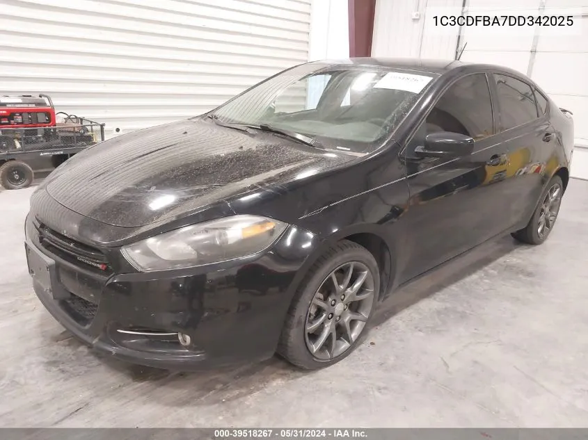 2013 Dodge Dart Sxt VIN: 1C3CDFBA7DD342025 Lot: 39518267