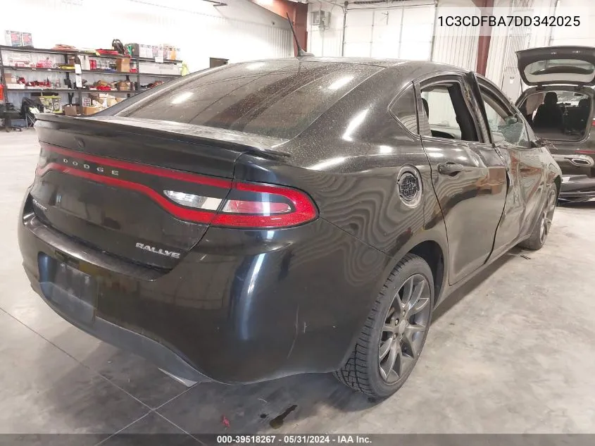 2013 Dodge Dart Sxt VIN: 1C3CDFBA7DD342025 Lot: 39518267