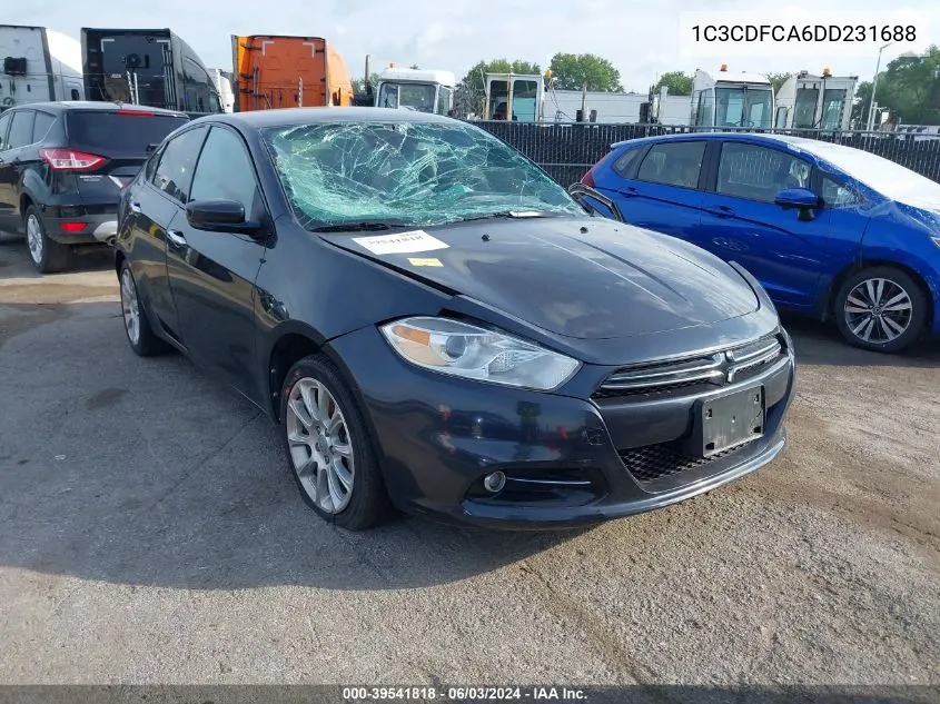 2013 Dodge Dart Limited VIN: 1C3CDFCA6DD231688 Lot: 39541818