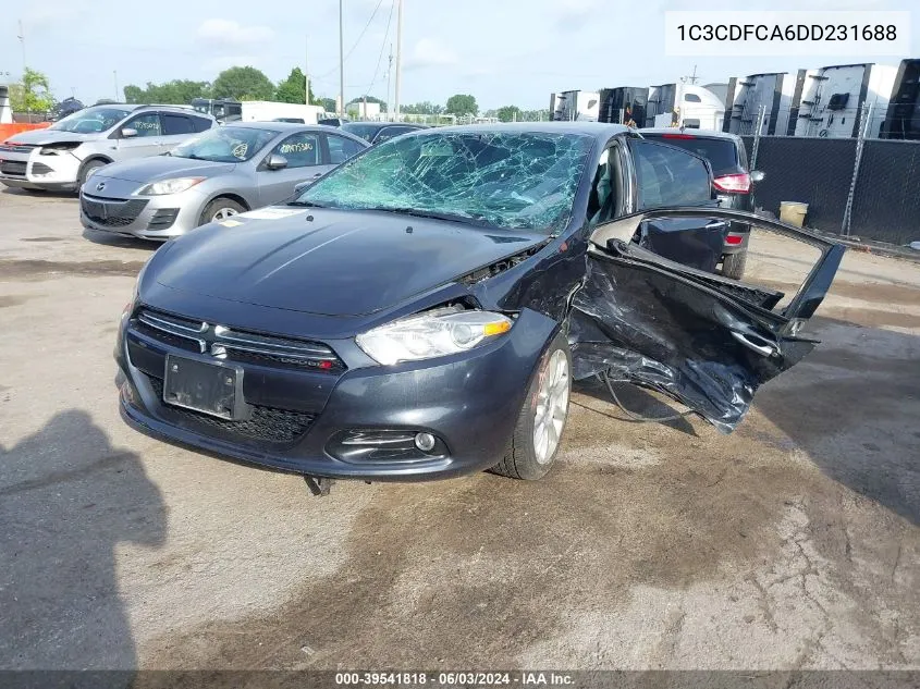 2013 Dodge Dart Limited VIN: 1C3CDFCA6DD231688 Lot: 39541818