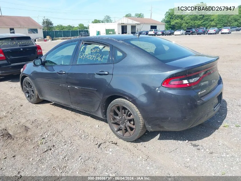 2013 Dodge Dart Sxt VIN: 1C3CDFBA6DD267947 Lot: 39586791