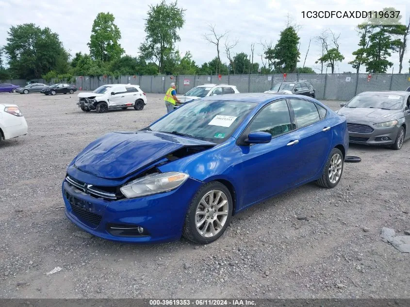 2013 Dodge Dart Limited VIN: 1C3CDFCAXDD119637 Lot: 39619353