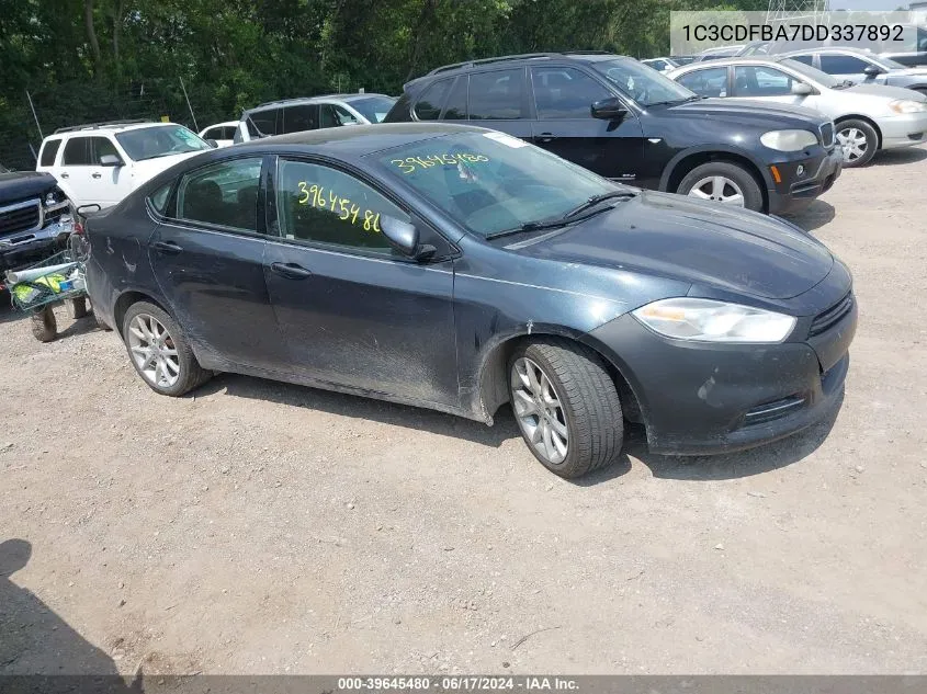 1C3CDFBA7DD337892 2013 Dodge Dart Sxt