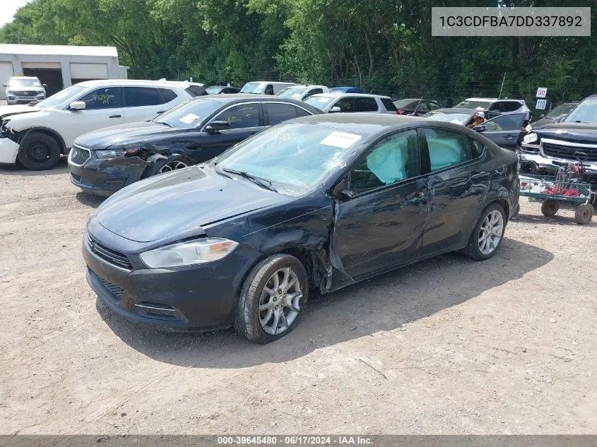 2013 Dodge Dart Sxt VIN: 1C3CDFBA7DD337892 Lot: 39645480