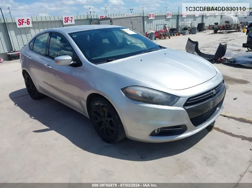 2013 Dodge Dart Sxt VIN: 1C3CDFBA4DD330110 Lot: 39765879