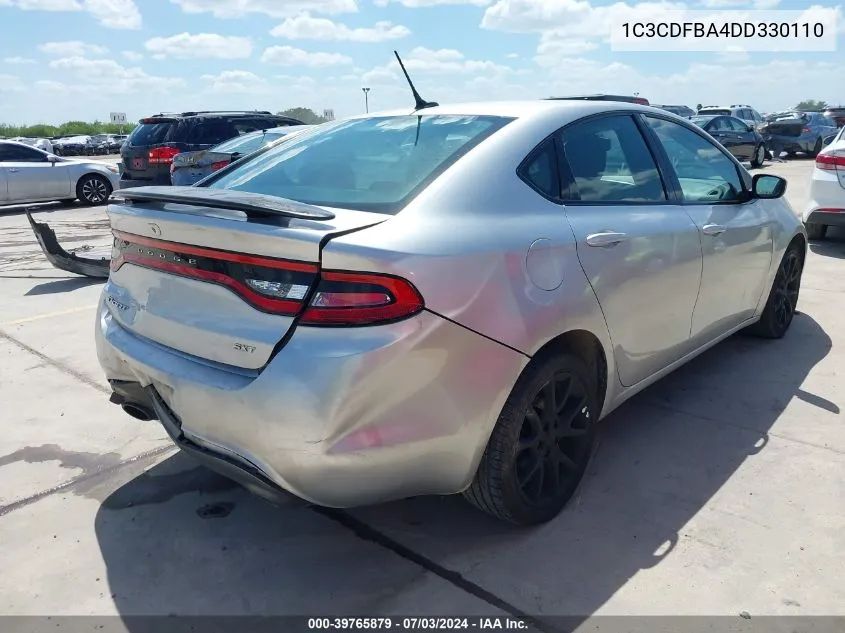 2013 Dodge Dart Sxt VIN: 1C3CDFBA4DD330110 Lot: 39765879