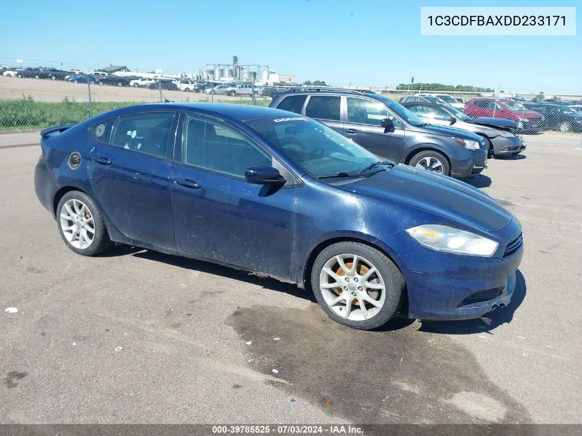 2013 Dodge Dart Sxt VIN: 1C3CDFBAXDD233171 Lot: 39785525