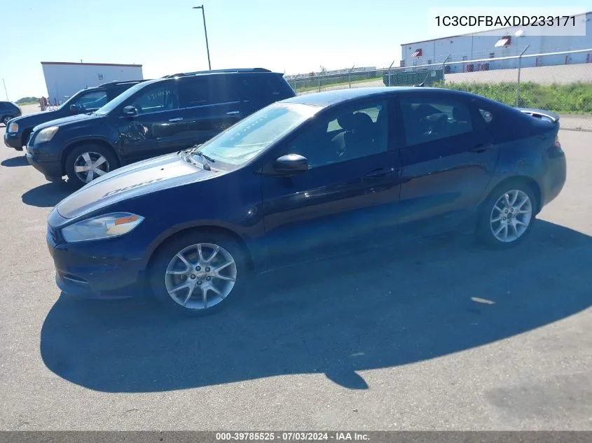 2013 Dodge Dart Sxt VIN: 1C3CDFBAXDD233171 Lot: 39785525