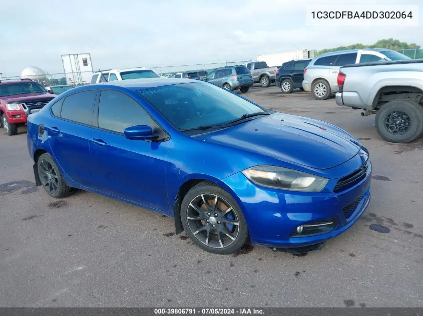 2013 Dodge Dart Sxt VIN: 1C3CDFBA4DD302064 Lot: 39806791