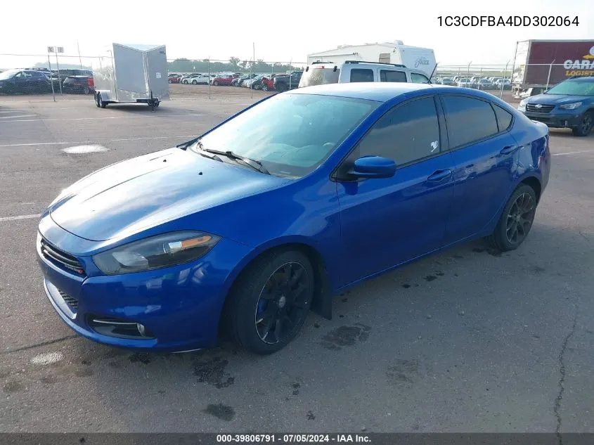 2013 Dodge Dart Sxt VIN: 1C3CDFBA4DD302064 Lot: 39806791