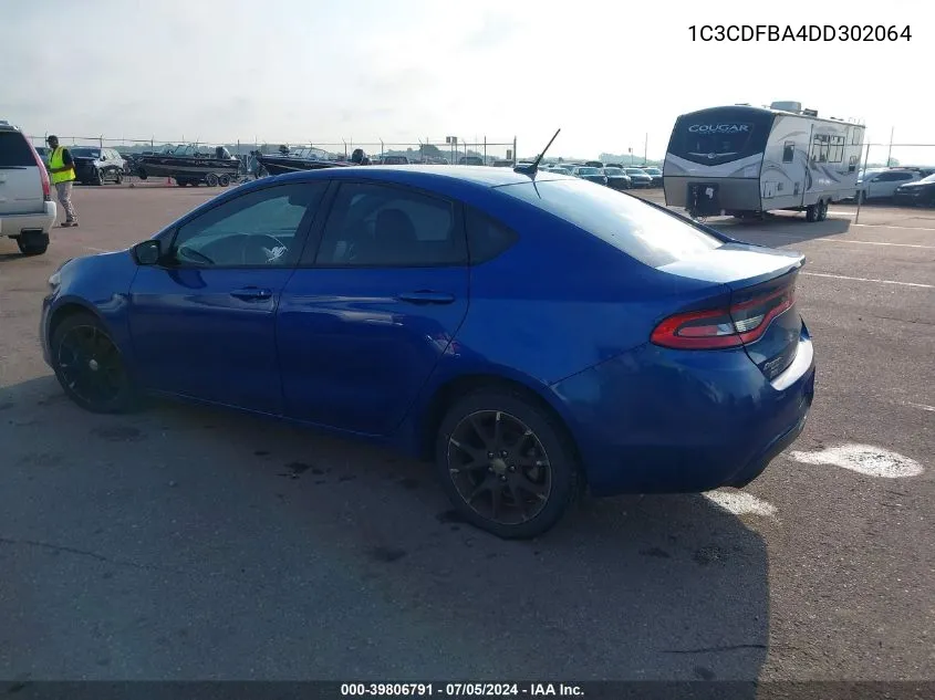 2013 Dodge Dart Sxt VIN: 1C3CDFBA4DD302064 Lot: 39806791