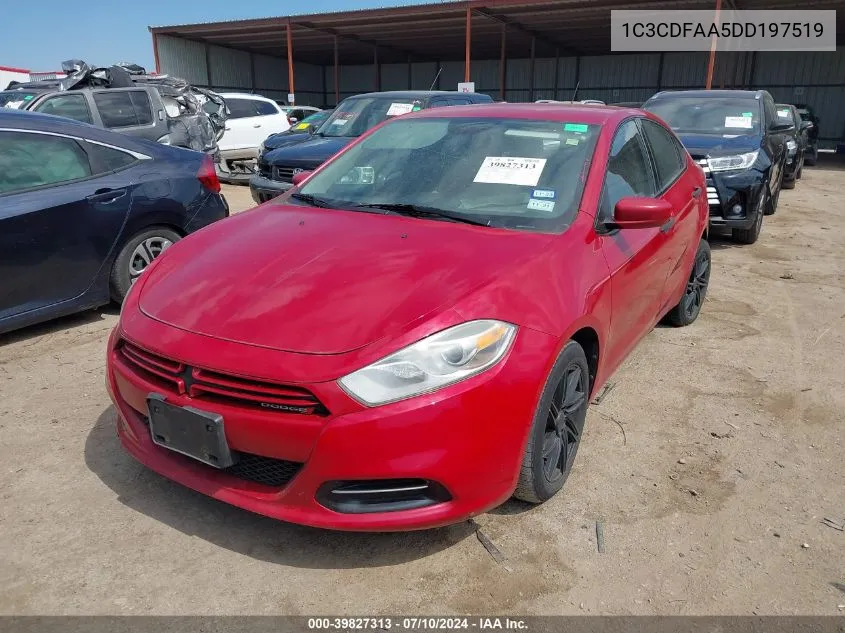 2013 Dodge Dart Se VIN: 1C3CDFAA5DD197519 Lot: 39827313