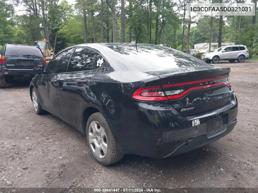 2013 Dodge Dart Se VIN: 1C3CDFAA5DD321031 Lot: 39841447