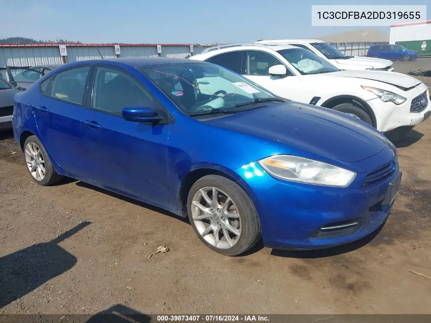 2013 Dodge Dart Sxt VIN: 1C3CDFBA2DD319655 Lot: 39873407