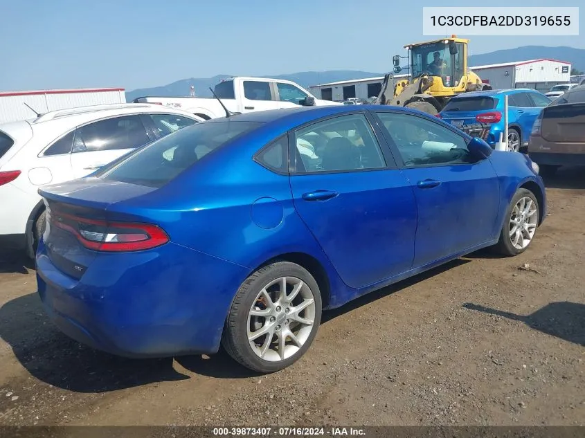 2013 Dodge Dart Sxt VIN: 1C3CDFBA2DD319655 Lot: 39873407