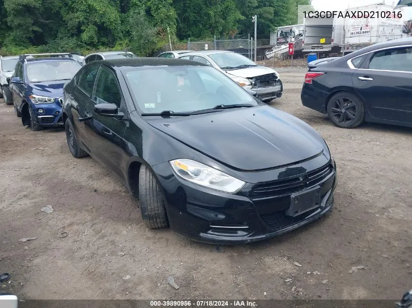 1C3CDFAAXDD210216 2013 Dodge Dart Se