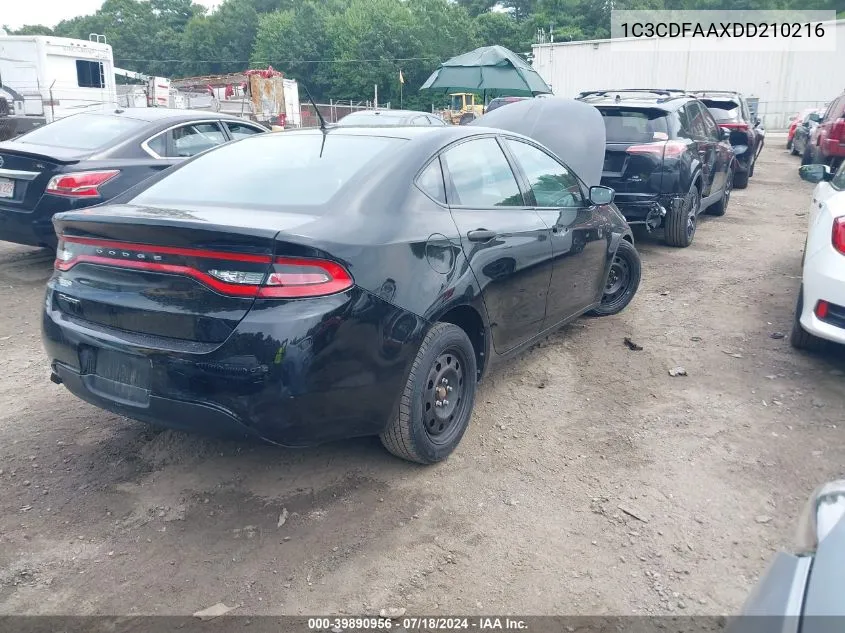 2013 Dodge Dart Se VIN: 1C3CDFAAXDD210216 Lot: 39890956