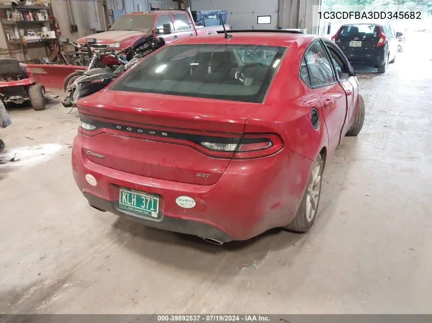 2013 Dodge Dart Sxt VIN: 1C3CDFBA3DD345682 Lot: 39892537