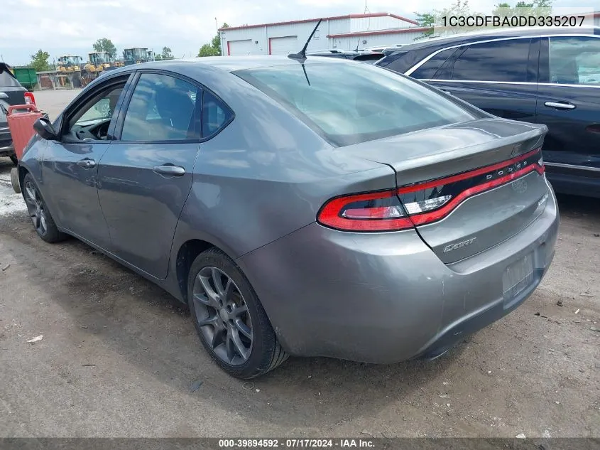 2013 Dodge Dart Sxt VIN: 1C3CDFBA0DD335207 Lot: 39894592