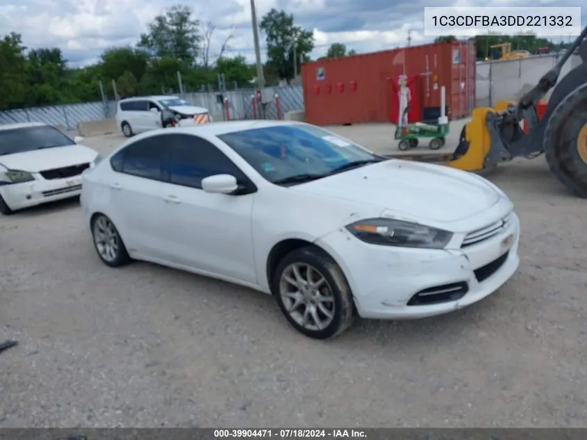 2013 Dodge Dart Sxt VIN: 1C3CDFBA3DD221332 Lot: 39904471